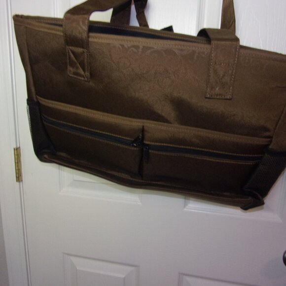 NEW ZERO GRID Trip Travel Extra Large Tote Bag Windsor  Black Brown Indigo - Picture 12 of 16